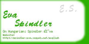 eva spindler business card